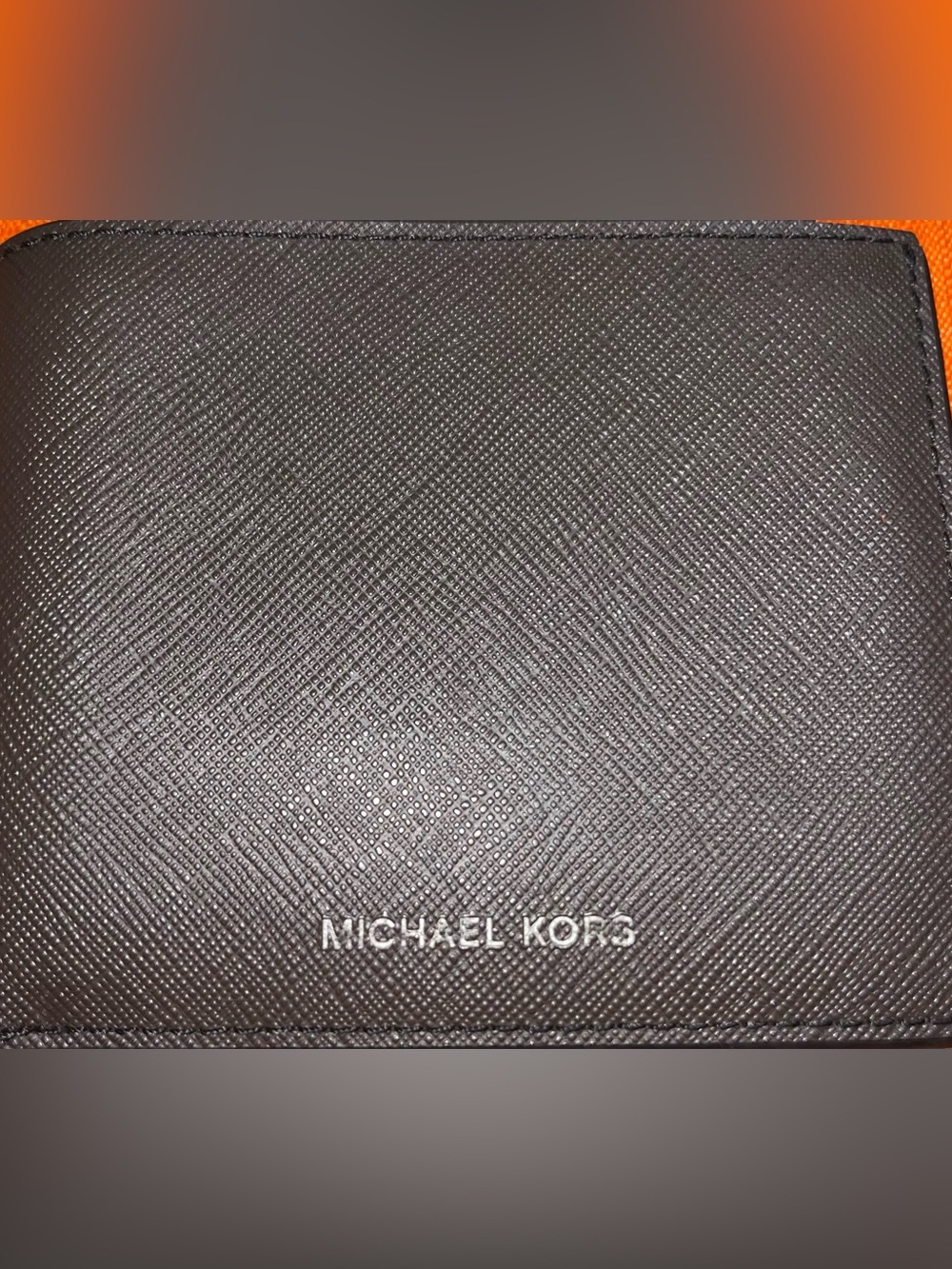 Michael Kors Men's Dark Brown Textured Leather Card Holder